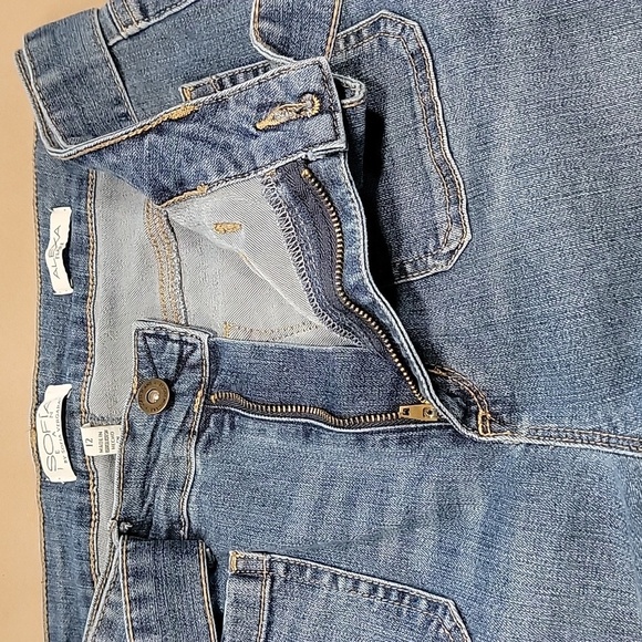 Sofia Vergara Sz. 12 Melisa Flare High Waist Self Belt Release Hem Stretch Jeans - Picture 10 of 15